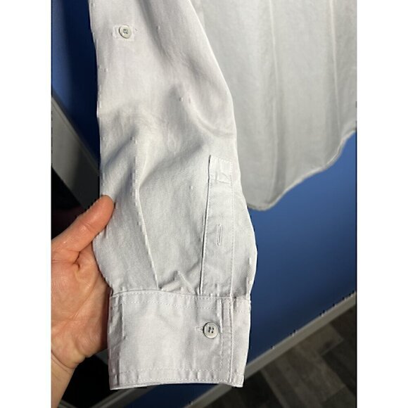 BABATON BY ARITZIA Light Gray Long Sleeve Button-Up Shirt With Dual Chest Pocket - Picture 8 of 10